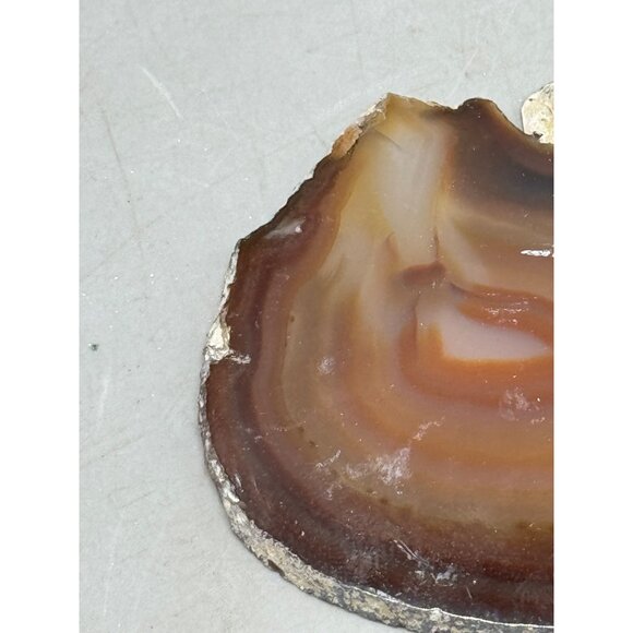 Polished Banded Agate Slice With Natural Edges & Earthy Tones READ - Picture 6 of 10
